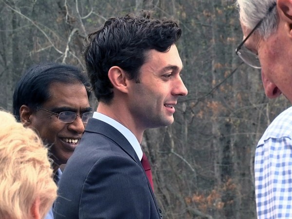 /// CAPTION:Democratic congressional candidate Jon Ossoff is seen with supporters outside of the East Roswell Branch Library in Roswell, Ga., on the first day of early voting, Monday, March 27, 2017. The postelection dominoes of President Donald Trumps administration picks and a California Democratic appointment have created five openings in the U.S. House of Representatives, including the Republican-leaning 6th Congressional District outside of Atlanta. Democrats believe Ossoff, 30, has a shot based on Trumps underperformance and the candidates early fundraising success. (AP Photo/Alex Sanz)[unknown.png][unknown_1.png]ALEX SANZASSOCIATED PRESS TELEVISION NEWSASANZ@AP.ORG[cid:44442C73-57D8-4C6F-AB06-7A002D37CBF0] [cid:C13A27B9-4FD1-47CB-9988-5E2CFDF955F4] 101 MARIETTA STREET NWATLANTA, GA 30303(404) 353-5439ASSOCIATED PRESS TELEVISION NEWS IS THE INTERNATIONAL TELEVISION DIVISION OF THE ASSOCIATED PRESS, THE WORLD'S OLDEST AND LARGEST NEWSGATHERING ORGANIZATION. VIDEO CAPTURED BY THE ASSOCIATED PRESS CAN BE SEEN BY OVER HALF OF THE WORLDS POPULATION ON ANY GIVEN DAY.CLICK HERE TO SEND NEWS TIPS, DOCUMENTS OR OTHER FILES SECURELY AND CONFIDENTIALLY TO AP.