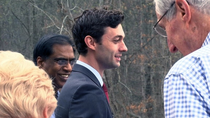 /// CAPTION:Democratic congressional candidate Jon Ossoff is seen with supporters outside of the East Roswell Branch Library in Roswell, Ga., on the first day of early voting, Monday, March 27, 2017. The postelection dominoes of President Donald Trumps administration picks and a California Democratic appointment have created five openings in the U.S. House of Representatives, including the Republican-leaning 6th Congressional District outside of Atlanta. Democrats believe Ossoff, 30, has a shot based on Trumps underperformance and the candidates early fundraising success. (AP Photo/Alex Sanz)[unknown.png][unknown_1.png]ALEX SANZASSOCIATED PRESS TELEVISION NEWSASANZ@AP.ORG[cid:44442C73-57D8-4C6F-AB06-7A002D37CBF0] [cid:C13A27B9-4FD1-47CB-9988-5E2CFDF955F4] 101 MARIETTA STREET NWATLANTA, GA 30303(404) 353-5439ASSOCIATED PRESS TELEVISION NEWS IS THE INTERNATIONAL TELEVISION DIVISION OF THE ASSOCIATED PRESS, THE WORLD'S OLDEST AND LARGEST NEWSGATHERING ORGANIZATION. VIDEO CAPTURED BY THE ASSOCIATED PRESS CAN BE SEEN BY OVER HALF OF THE WORLDS POPULATION ON ANY GIVEN DAY.CLICK HERE TO SEND NEWS TIPS, DOCUMENTS OR OTHER FILES SECURELY AND CONFIDENTIALLY TO AP.