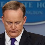 White House press secretary Sean Spicer listens to a question during the daily press briefing, Thursday, March 30, 2017, in Washington. (AP Photo/Evan Vucci)