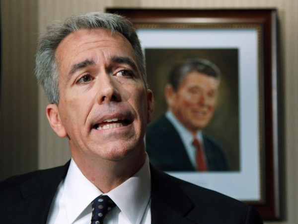 FILE - In this Nov. 17, 2010 file photo, then-Rep.-elect Joe Walsh, R-Ill. speaks on Capitol Hill in Washington. The Chicago Sun-Times reports Thursday, July 28, 2011, that Walsh's ex-wife, Layra Walsh has sued her ex-husband for more than $117,000 in what she says is unpaid child support and interest. Laura Walsh filed the claim in December in their divorce case. (AP Photo/Manuel Balce Ceneta, File)