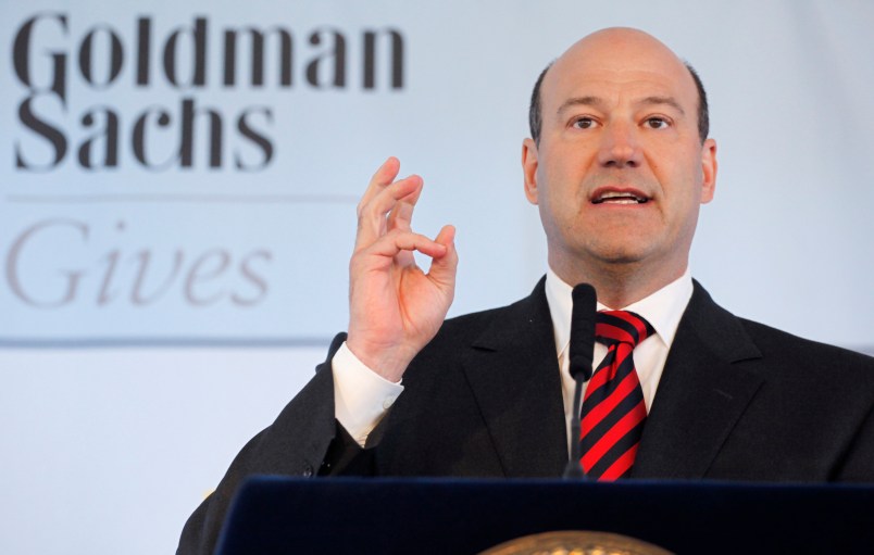 Gary Cohn, President and COO of Goldman Sachs, speaks at a ground breaking ceremony for the new site of Harlem Children's Zone Promise Academy, Wednesday, April 6, 2011 in New York.  The school will serve 1,300 students from kindergarten to 12th grade. Goldman Sachs contribute $20 million. (AP Photo/Mark Lennihan)
