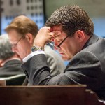 FILE - In this April 17, 2013, file photo, state Sen. Mark Green, R-Clarksville, sits at his desk in the Senate chamber in Nashville, Tenn. Green’s nomination to become President Donald Trump’s secretary of the Army has put the lawmaker’s gubernatorial campaign in Tennessee on hold. (AP Photo/Erik Schelzig, file)