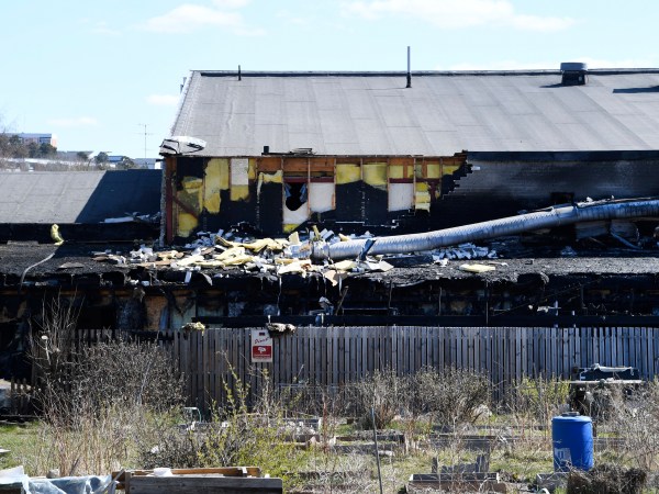 Parts of the Imam Ali Mosque in Jarfalla north of Stockholm, Sweden has been destroyed in a fire during the night of May 1, 2017. TFoto: Anders Wiklund / TT / Kod 10040
