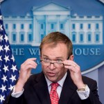 Budget Director Mick Mulvaney speaks to the media during the daily press briefing at the White House, Tuesday, May 2, 2017, in Washington. Mulvaney discussed the border wall. (AP Photo/Andrew Harnik)