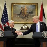 President Donald Trump meets with Palestinian Authority President Mahmoud Abbas at the White House, Wednesday, May 3, 2017, in Washington. (AP Photo/Evan Vucci)