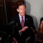 Judiciary Committee member Sen. Richard Blumenthal, D-Conn., talks to media on Capitol Hill in Washington, Wednesday, May 3, 2017, after FBI Director James Comey testified before the Senate Judiciary Committee hearing: "Oversight of the Federal Bureau of Investigation." (AP Photo/Carolyn Kaster)