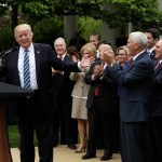 President Donald Trump speaks in the Rose Garden of the White House, Thursday, May 4, 2017, in Washington. (AP Photo/Evan Vucci)