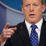 White House press secretary Sean Spicer speaks during the daily press briefing, Tuesday, May 9, 2017, in Washington. (AP Photo/Evan Vucci)