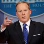 White House press secretary Sean Spicer speaks during the daily press briefing, Tuesday, May 9, 2017, in Washington. (AP Photo/Evan Vucci)