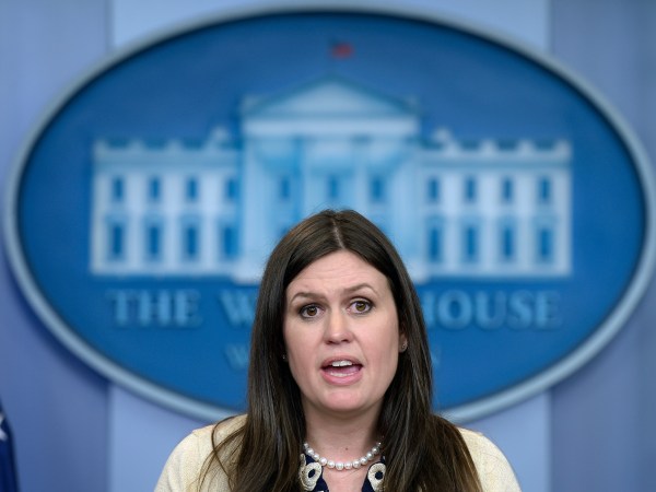 Deputy White House Press Secretary Sarah Huckabee Sanders speaks during the daily briefing at the White House in Washington, Wednesday, May 10, 2017. Sanders was asked about the firing of FBI Director James Comey, President Donald Trump's meeting with Russian Foreign Minister Sergey Lavrov and other topics. (AP Photo/Susan Walsh)