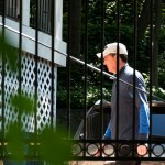 Former FBI Director James Comey walks at his home in McLean, Va., Wednesday, May 10, 2017. President Donald Trump fired Comey on Tuesday, ousting the nation's top law enforcement official in the midst of an investigation into whether Trump's campaign had ties to Russia's election meddling. (AP Photo/Sait Serkan Gurbuz)