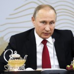 Russian President Vladimir Putin meets with heads of major foreign companies at the St. Petersburg International Economic Forum in St. Petersburg, Russia, Friday, June 2, 2017. (Sergei Savostyanov/TASS News Agency Pool Photo via AP)