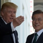 President Donald Trump welcomes South Korean President Moon Jae-in to the White House in Washington, Friday, June 30, 2017. (AP Photo/Susan Walsh)