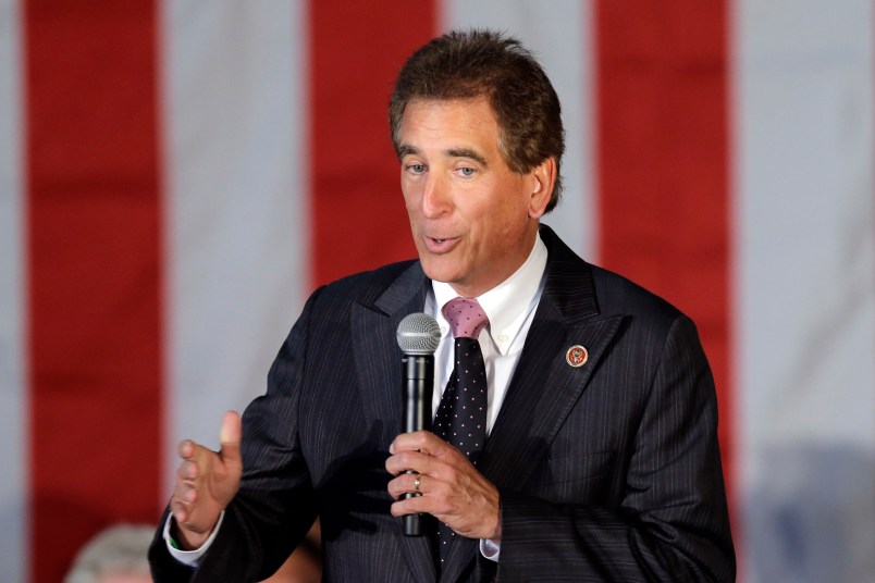 FILE – In this Sept. 29, 2014, file photo, U.S. Rep. Jim Renacci, R-Ohio, speaks at a GOP Get Out the Vote rally in Independence, Ohio. Renacci, who entered the 2018 Ohio governor's race Monday, March 20, 2017, has served in Congress since 2011 and is a longtime entrepreneur from the northeast Ohio city of Wadsworth. (AP Photo/Mark Duncan, File)
