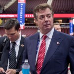 FILE - In this July 18, 2016, file photo, Trump campaign chairman Paul Manafort walks around the convention floor before the opening session of the Republican National Convention in Cleveland. Hillary Clinton’s campaign is questioning Donald Trump’s top political aide’s ties to a pro-Kremlin political party in Ukraine, claiming it is evidence of the Republican nominee’s cozy relationship with Russia. The New York Times reported that handwritten ledgers found in Ukraine show $12.7 million in undisclosed payments to Paul Manafort from the pro-Russia party founded by the country’s former president Viktor Yanukovych. (AP Photo/Carolyn Kaster, File)