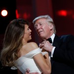 President Donald Trump dances with first lady Melania Trump at the Freedom Ball,  Friday, Jan. 20, 2017 in Washington. (AP Photo/Alex Brandon)