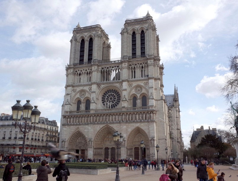 The Cathedral of Notre-Dame de Paris is the most visited monument in Paris. It is a masterpiece of Gothic architecture built in the middle age.( The Yomiuri Shimbun via AP Images )