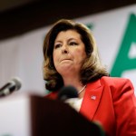 Republican candidate for Georgia's Sixth Congressional seat Karen Handel speaks at an election night watch party in Roswell, Ga., Tuesday, April 18, 2017. Republicans are bidding to prevent a major upset in a conservative Georgia congressional district Tuesday where Democrats stoked by opposition to President Donald Trump have rallied behind a candidate who has raised a shocking amount of money for a special election. (AP Photo/David Goldman)