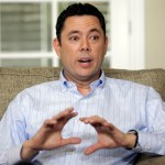 FILE - In this May 18, 2017 file photo, U.S. Rep. Jason Chaffetz speaks with reporters at his home in Alpine, Utah. Chaffetz set up a new company in April, just a day before announcing he wouldn’t run for re-election. Chaffetz, a five-term Republican, says he doesn’t feel compelled to talk about what he may do after leaving Congress next month. But he told The Associated Press on Tuesday May 23, 2017 that the business, Strawberry C, may become a reincarnation of his former public relations and marketing firm. (AP Photo/Rick Bowmer)
