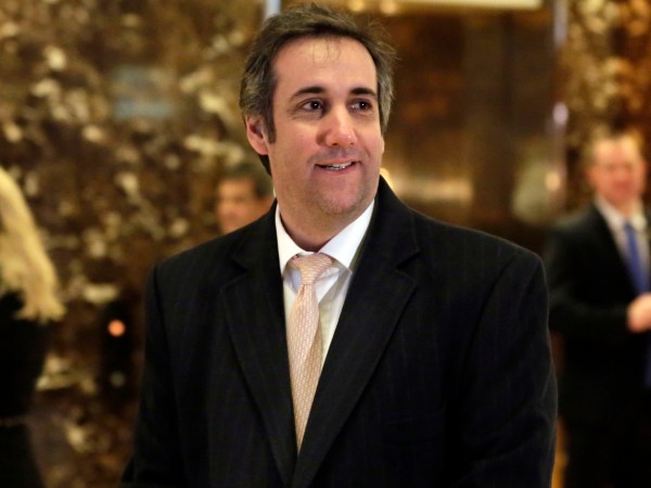 FILE - In this Dec. 16, 2016, file photo, Michael Cohen, an attorney for President-elect Donald Trump, arrives in Trump Tower in New York. Cohen fired back at critics on Twitter on May 14, 2017, after he posted a picture of his daughter wearing lingerie. (AP Photo/Richard Drew, File)