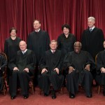The justices of the U.S. Supreme Court gather for an official group portrait to include new Associate Justice Neil Gorsuch, top row, far right, at the Supreme Court Building in Washington, Thursday. June 1, 2017. Seated in bottom row are, from left, Associate Justice Ruth Bader Ginsburg, Associate Justice Anthony M. Kennedy, Chief Justice of the United States John G. Roberts, Associate Justice Clarence Thomas, and Associate Justice Stephen Breyer. Standing in top row are, from left, Associate Justice Elena Kagan, Associate Justice Samuel Alito Jr., Associate Justice Sonia Sotomayor, and Associate Justice Neil Gorsuch. (AP Photo/J. Scott Applewhite)