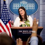White House deputy press secretary Sarah Huckabee Sanders talks to the media during the daily press briefing at the White House, Monday, June 5, 2017, in Washington. Sanders discussed Trump's travel ban, health care, former FBI Director James Comey testifying to Congress and other topics. (AP Photo/Andrew Harnik)