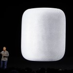 Phil Schiller, Apple's Senior Vice President of Worldwide Marketing,  introduces the HomePod speaker at the Apple Worldwide Developers Conference Monday, June 5, 2017, in San Jose , Calif. (AP Photo/Marcio Jose Sanchez)