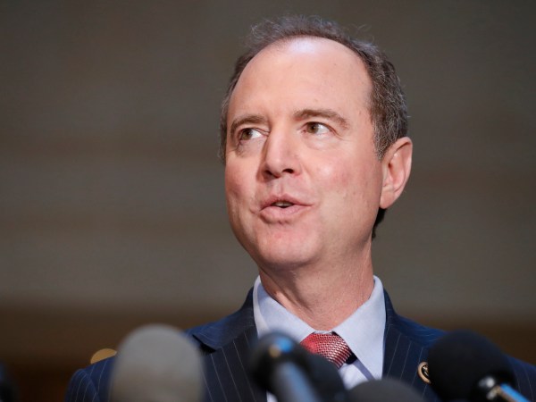 Rep. Adam Schiff, D-Calif., ranking member of the House Intelligence Committee, speaks after a closed meeting on Capitol Hill, Tuesday, June 6, 2017, in Washington. (AP Photo/Alex Brandon)