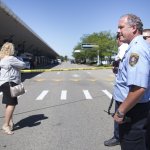 Police block travelers and traffic from entering the Flint Bishop International Airport on Thursday, June 8, 2017 as the airport was evacuated and police investigated a suspicious bag. Shannon Millard | MLive.com