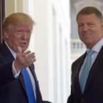 President Donald Trump welcomes Romania's President Klaus Werner Iohannis to the White House in Washington, Friday, June 9, 2017. (AP Photo/Susan Walsh)