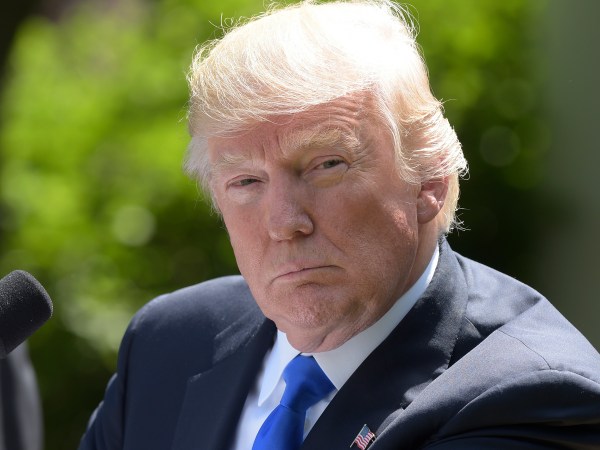 President Donald Trump listens during a news conference with Romania's President Klaus Werner Iohannis in the Rose Garden of the White House in Washington, Friday, June 9, 2017. (AP Photo/Susan Walsh)