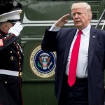 President Donald Trump arrives at the White House in Washington, Friday, June 16, 2017, after speaking about Cuba policy in Miami. (AP Photo/Andrew Harnik)