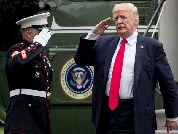 President Donald Trump arrives at the White House in Washington, Friday, June 16, 2017, after speaking about Cuba policy in Miami. (AP Photo/Andrew Harnik)