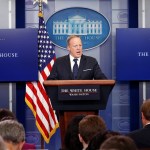 White House press secretary Sean Spicer speaks during a briefing at the White House, Tuesday, June 20, 2017 in Washington. (AP Photo/Alex Brandon)