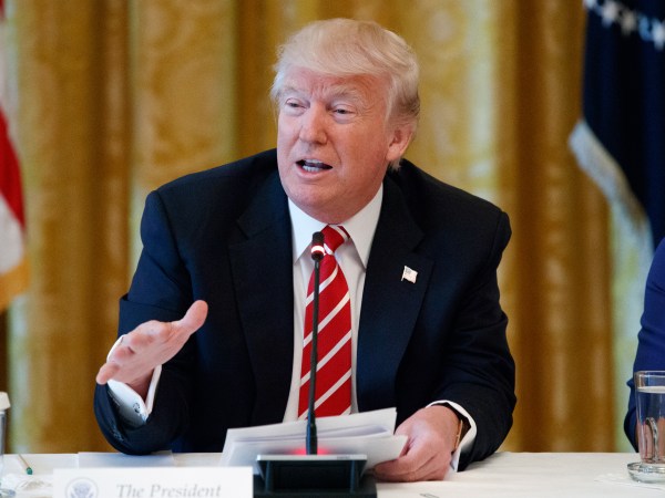 President Donald Trump speaks during the "American Leadership in Emerging Technology" event in the East Room of the White House, Thursday, June 22, 2017, in Washington. (AP Photo/Evan Vucci)