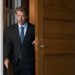 Sen. Rand Paul, R-Ky., leaves a closed-door meeting where Senate Majority Leader Mitch McConnell, R-Ky., announced the release of the Republican healthcare bill, the party's long-awaited attempt to scuttle much of President Barack Obama's Affordable Care Act, at the Capitol in Washington, Thursday, June 22, 2017.  (AP Photo/J. Scott Applewhite)