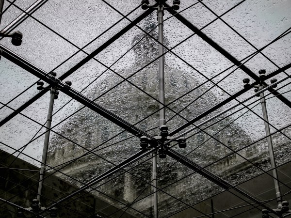 The Capitol Dome is seen through a rain-covered skylight in the Capitol Visitors Center, in Washington, Friday, June 23, 2017. (AP Photo/J. Scott Applewhite)