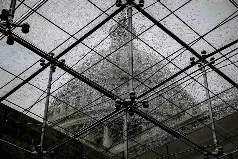 The Capitol Dome is seen through a rain-covered skylight in the Capitol Visitors Center, in Washington, Friday, June 23, 2017. (AP Photo/J. Scott Applewhite)