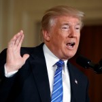 President Donald Trump speaks during a bill signing event for the "Department of Veterans Affairs Accountability and Whistleblower Protection Act of 2017" in the East Room of the White House, Friday, June 23, 2017, in Washington. (AP Photo/Evan Vucci)