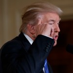 President Donald Trump speaks during a bill signing event for the "Department of Veterans Affairs Accountability and Whistleblower Protection Act of 2017" in the East Room of the White House, Friday, June 23, 2017, in Washington. (AP Photo/Evan Vucci)