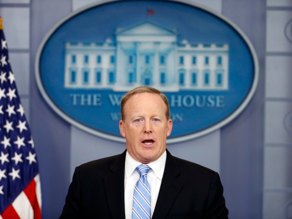 White House press secretary Sean Spicer speaks during a media briefing at the White House, Monday, June 26, 2017, in Washington. (AP Photo/Alex Brandon)