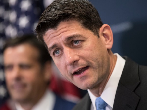 Speaker of the House Paul Ryan, R-Wis., meets with reporters following a GOP strategy session at the Capitol in Washington, Tuesday, June 27, 2017.  (AP Photo/J. Scott Applewhite)