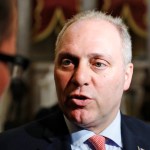Majority Whip Rep. Steve Scalise, R-La., speaks with the media on Capitol Hill, Wednesday, May 17, 2017 in Washington. (AP Photo/Alex Brandon)