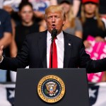 President Donald Trump speaks during a rally, Wednesday, June 21, 2017, in Cedar Rapids, Iowa. (AP Photo/Charlie Neibergall)