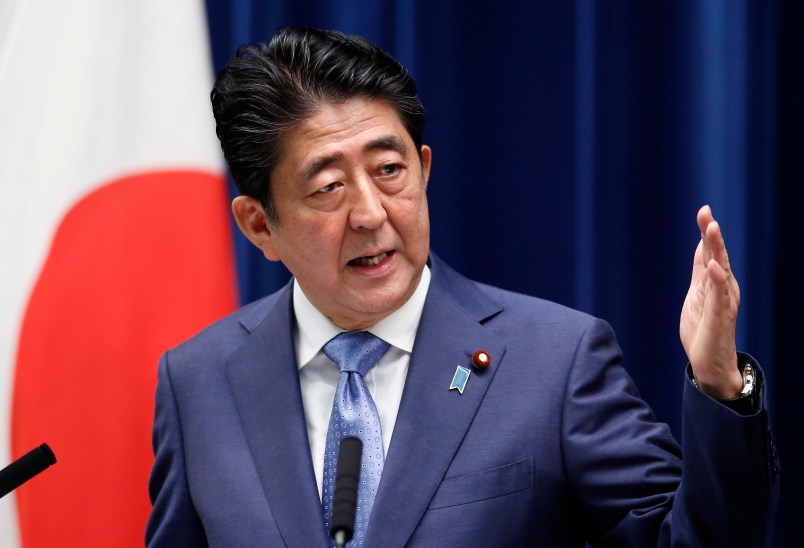 Japanese Prime Minister Shinzo Abe speaks during a press conference at his official residence in Tokyo, Tuesday, Feb. 23, 2010. (AP Photo/Shizuo Kambayashi)