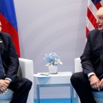 President Donald Trump meets with Russian President Vladimir Putin at the G20 Summit, Friday, July 7, 2017, in Hamburg. (AP Photo/Evan Vucci)