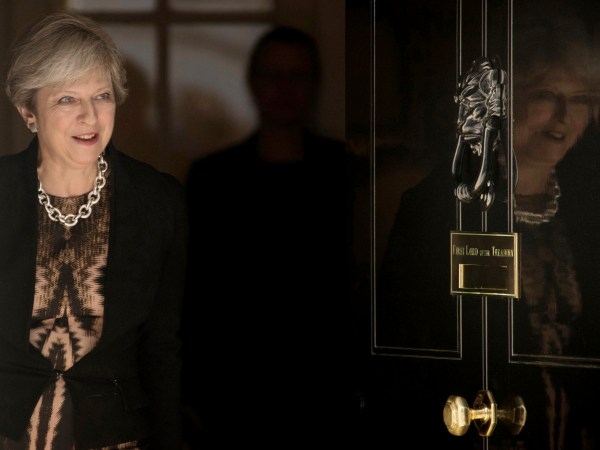 Prime Minister Theresa May leaves to greets Australian Prime Minister Malcolm Turnbull at 10 Downing Street in London. PRESS ASSOCIATION Photo. Picture date: Monday July 10, 2017. See PA story POLITICS Australia. Photo credit should read: Stefan Rousseau/PA Wire