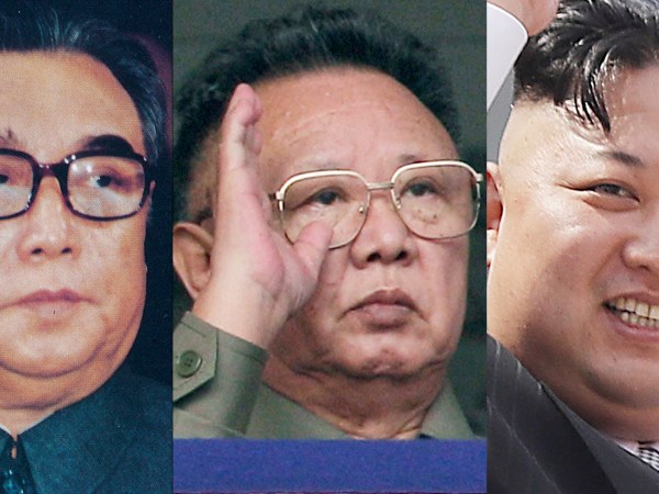 In this combination of file photos, North Korean leaders from past to present, from left to right: Kim Il Sung in 1980; Kim Jong Il in 2010; and Kim Jong Un in 2017; in Pyongyang, North Korea. For nearly 70 years, the three generations of the Kim family have run North Korea with an absolute rule that tolerates no dissent. The ruling family has devoted much of the country’s scarce resources to its military but has constantly feared Washington is intent on destroying the authoritarian government. (Korean Central News Agency/Korea News Service via AP, AP Photo/Vincent Yu, Wong Maye-E, Files)
