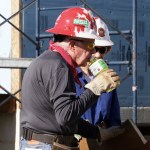 Former U.S. President Jimmy Carter  helps build homes for Habitat for Humanity in Winnipeg on Thursday, July 13, 2017. THE CANADIAN PRESS/HO, Stacia Franz, Manitoba Government *MANDATORY CREDIT*