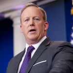 White House press secretary Sean Spicer speaks to members of the media in the Brady Briefing room of the White House in Washington, Monday, July 17, 2017, in Washington. (AP Photo/Pablo Martinez Monsivais)